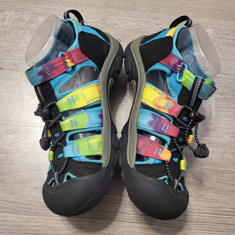 Keen Kids Newport H2 Tie Dye Sandals Rainbow Multi-Color Water Shoes Size 5